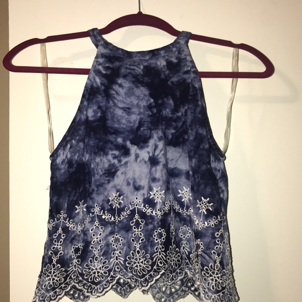 Blue Acid Wash Tank Top